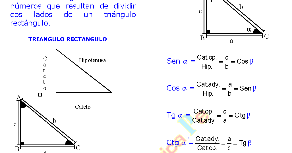 Trigonometria triangulo rectangulo